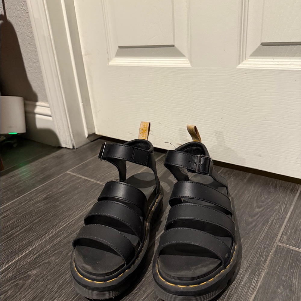Dr. Martens Blair Black Strappy Sandals
